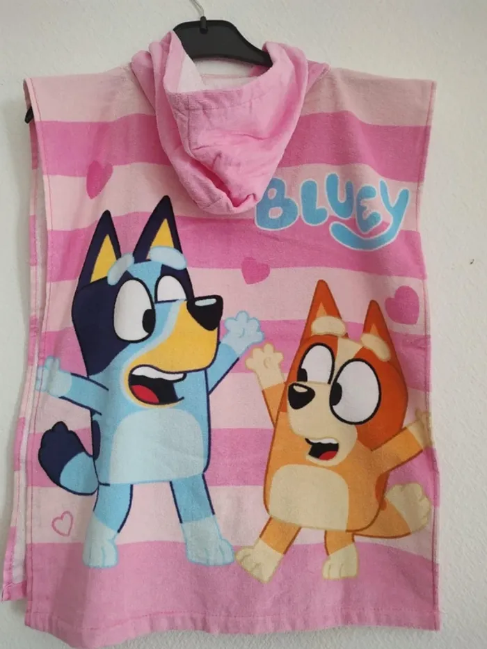 Cape de bain serviette Pancho bluey fille - photo numéro 2
