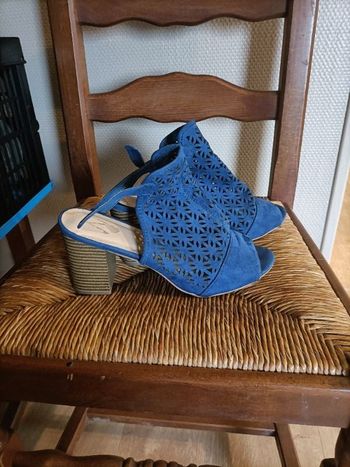 Sandales à talon / chaussures été bleu