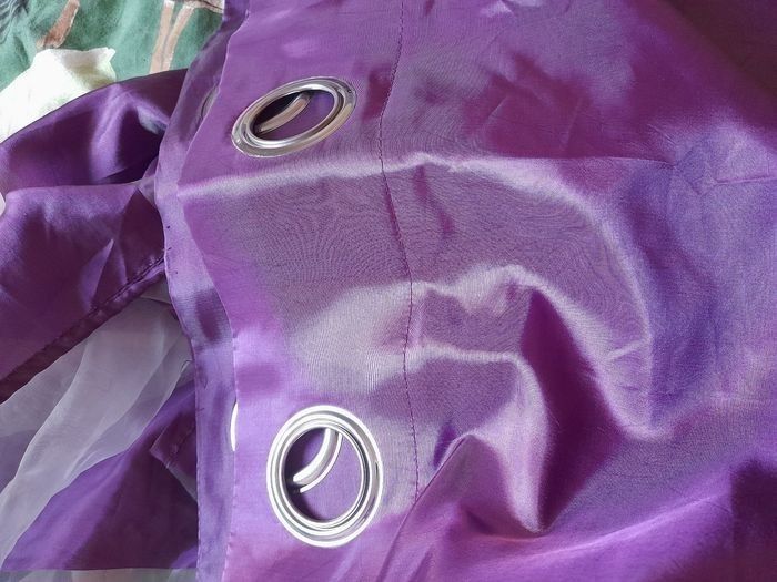 2 rideau violet avec voilage - photo numéro 3