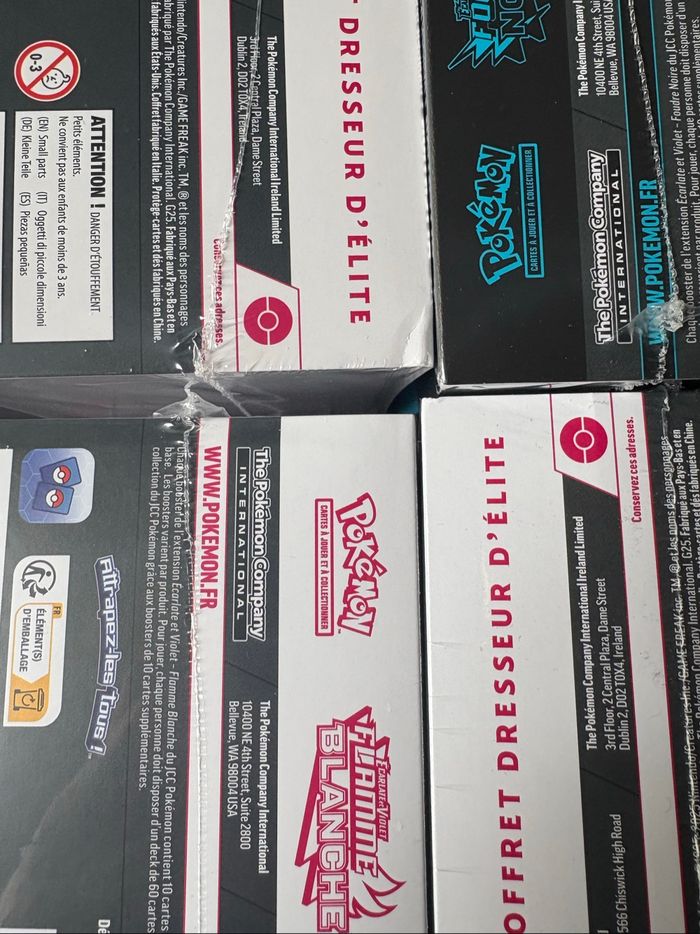 Lot Pokémon de 4 ETB 10.5 Flamme Blanche et Foudre Noire - photo numéro 7