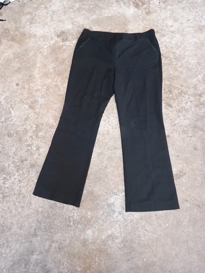 🩳pantalon noir à pince viscose T44