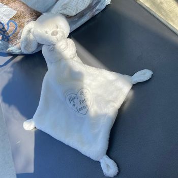 Doudou de secours  pommette blanc