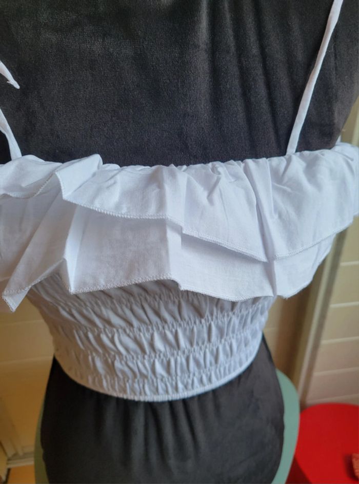 Joli haut Zara Blanc 36 - photo numéro 4