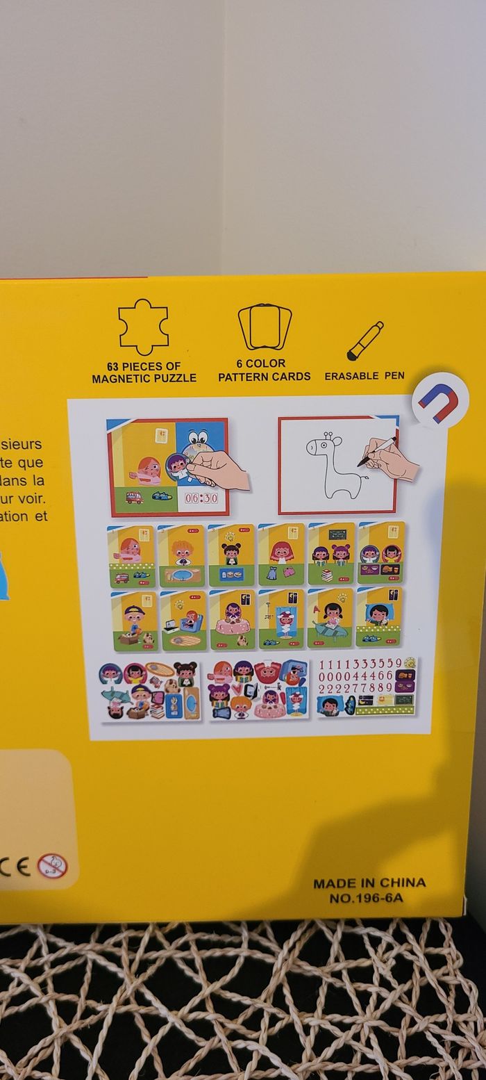 J'apprends l'heure puzzle Magnétique neuf Avec carte moment de la journée - photo numéro 5