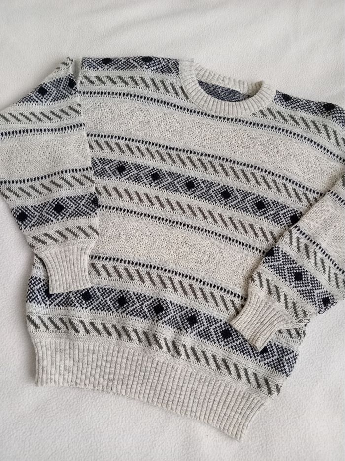 Pull Vintage d'hiver en laine - photo numéro 3