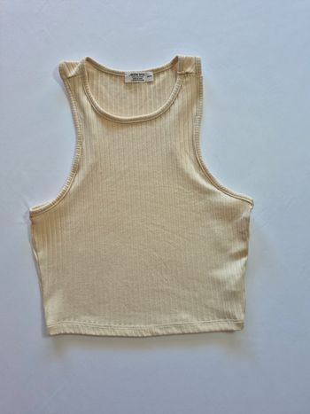 Top court côtelé sans manches Ardene Basic écru XS