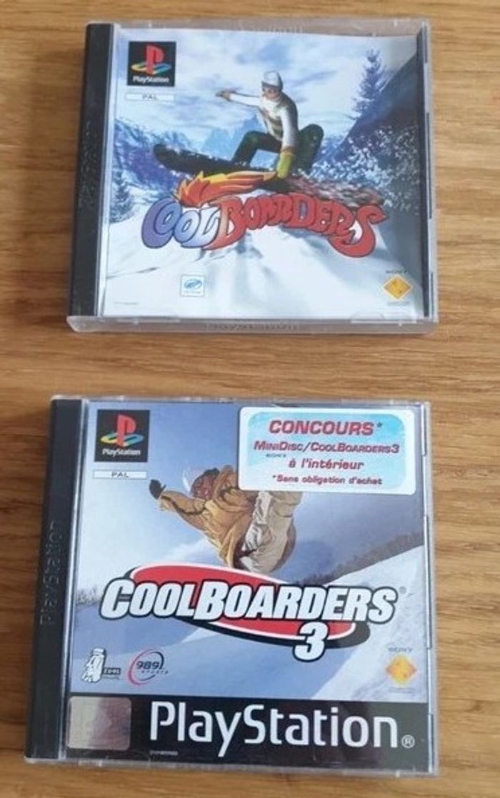 Jeu Lot Cool Boarders + Cool Boarders 3 avec demo Black Label Complet Sony Playstation