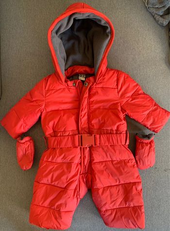 Ensemble combinaison chaude qualité moufles 3 mois