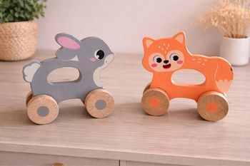 Lot de 2 jouets en bois – animaux