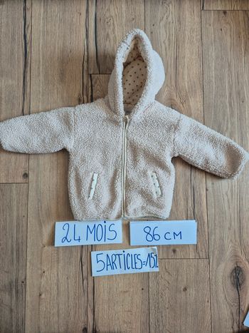 Manteau type outiné mouton vertbaudet 86cm 2ans
