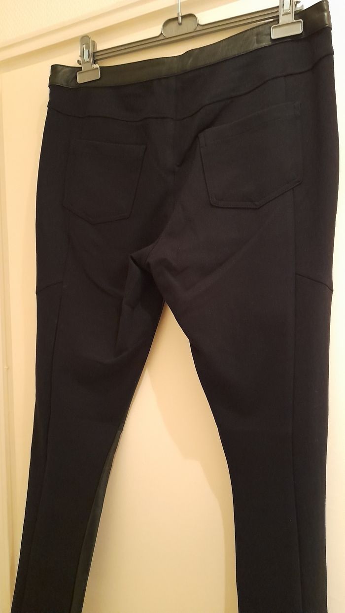 Pantalon cuir bi matière - photo numéro 4