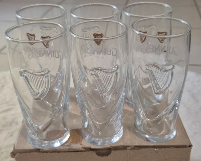 6 verres guinness harp - photo numéro 2