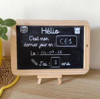 Ardoise rentrée scolaire personnalisée