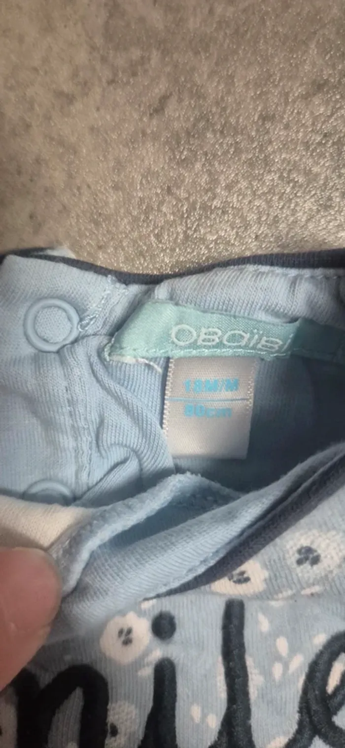 Pull bleu a fleur pour fille - photo numéro 5