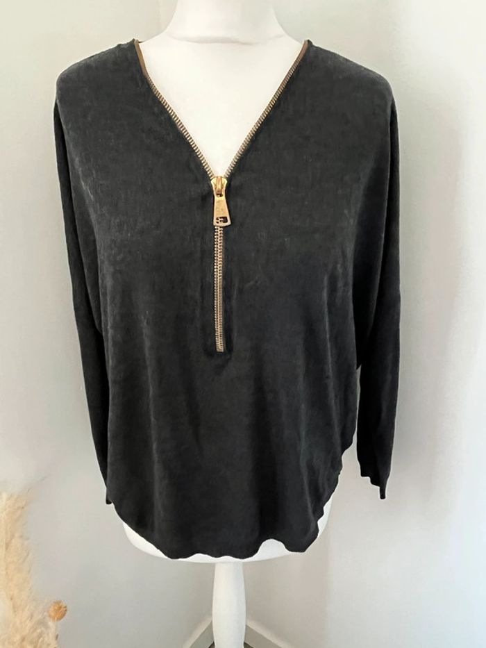 Pull gris Peace n’love M