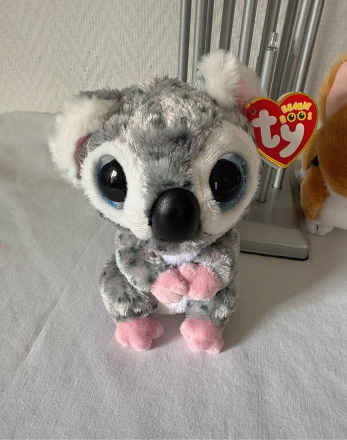 • Peluches ~ Karli le Koala & Colin le chien ~ Ty Beanie • - photo numéro 2