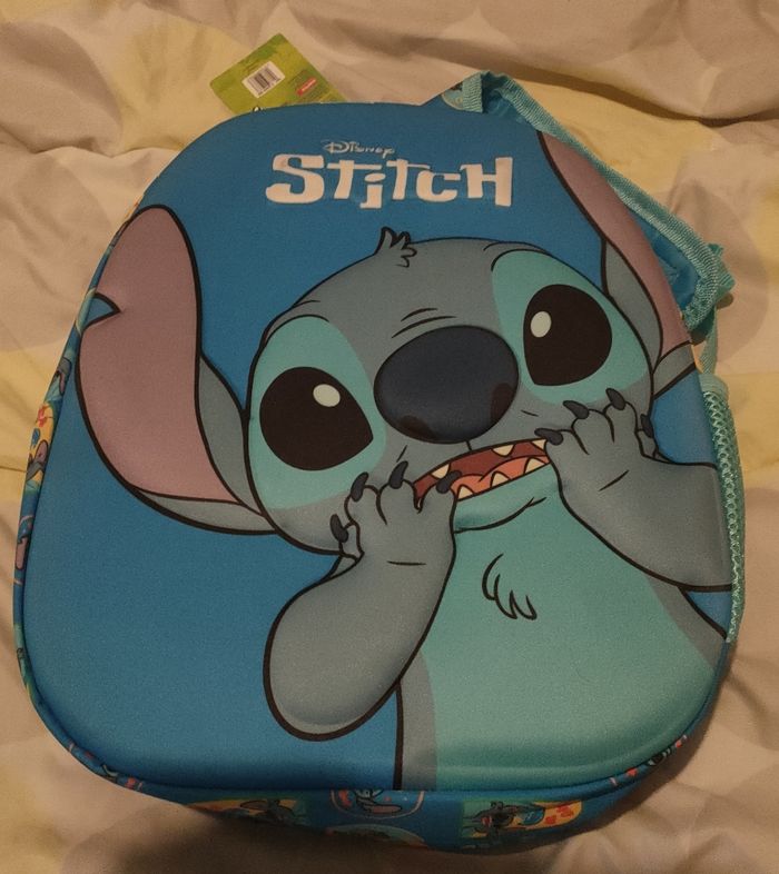 Sac à dos bleu Stitch en relief