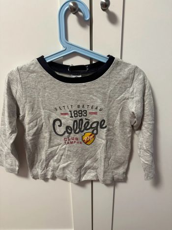 T-shirt manches longues petit bateau 3 ans