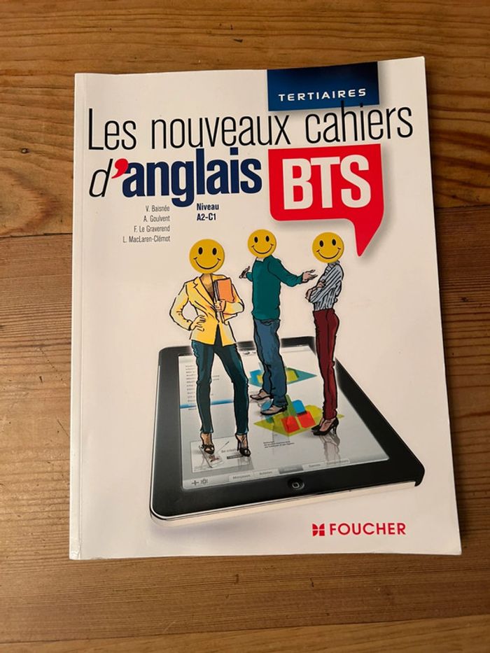 Livre cahier les nouveaux cahiers d’anglais BtS niveau A2-C1