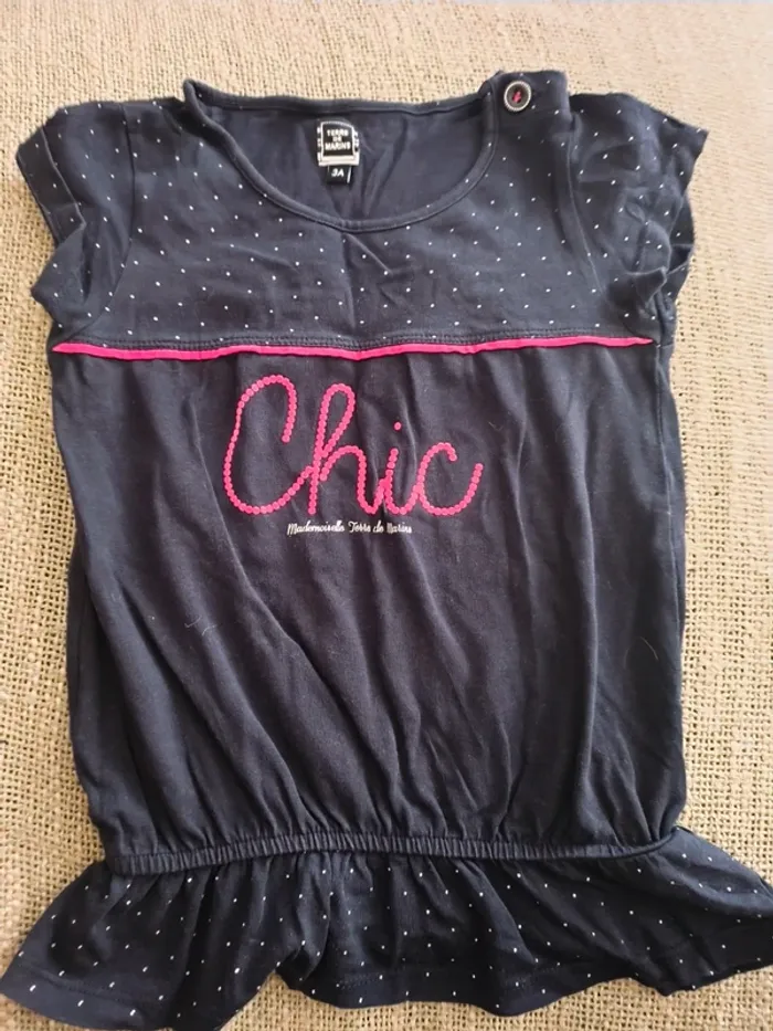 T-shirt fille 3 ans excellent weekend terre de marins