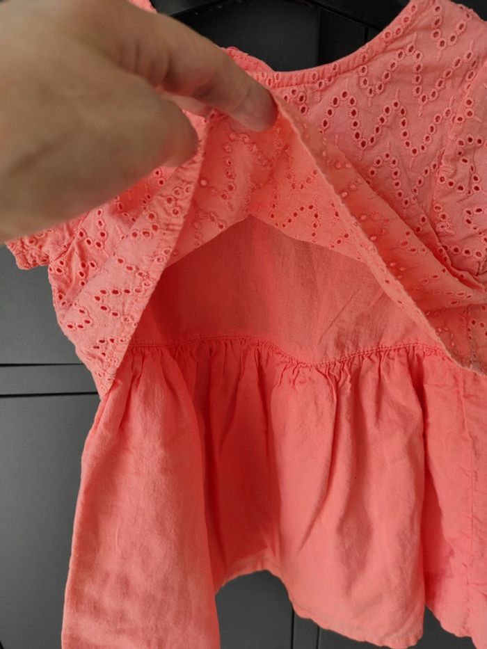 Robe de cérémonie d'été corail Cadet Rousselle 12 mois - photo numéro 3