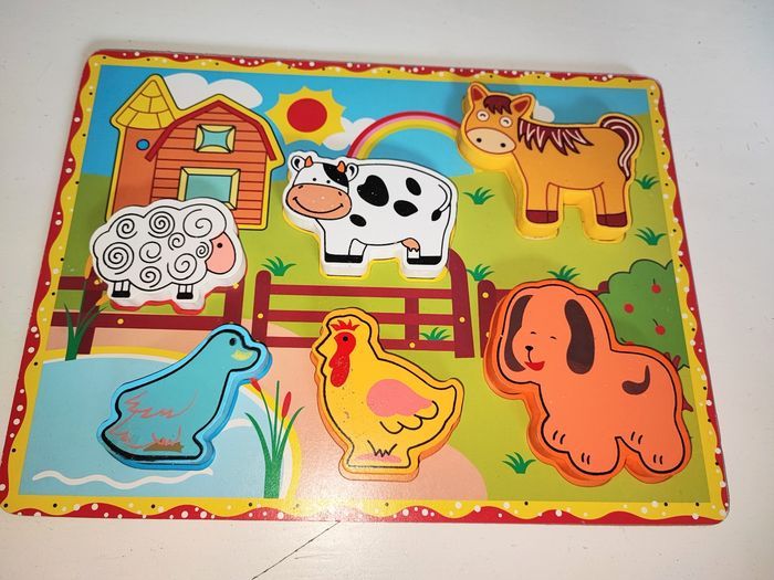 Puzzle en bois animaux de la ferme