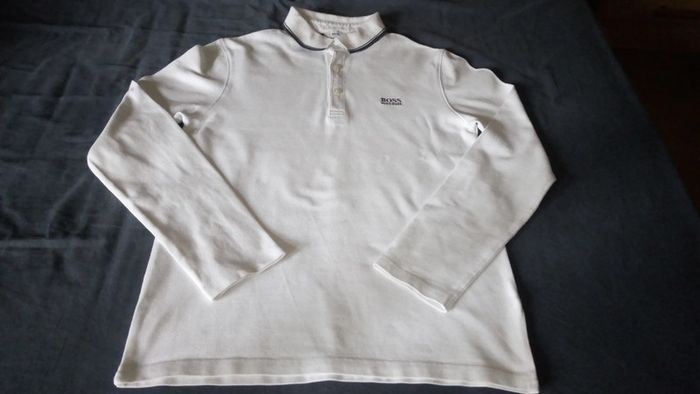 Polo blanc manches longues