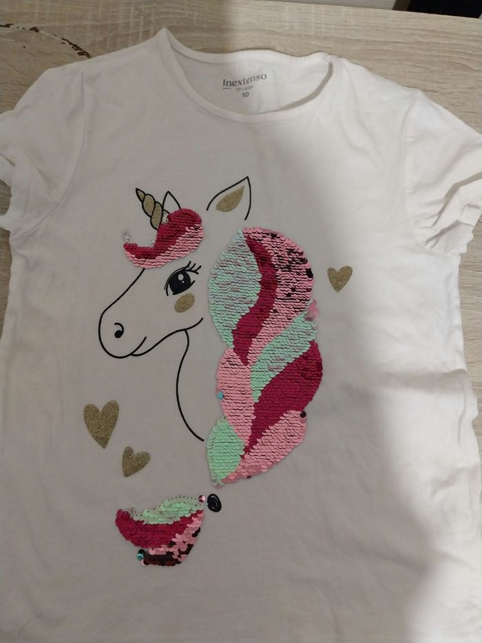 Chort et t-shirt ( suquin réversible ) 9/10ans - photo numéro 2