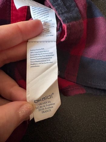 Chemise à carreaux 8 ans