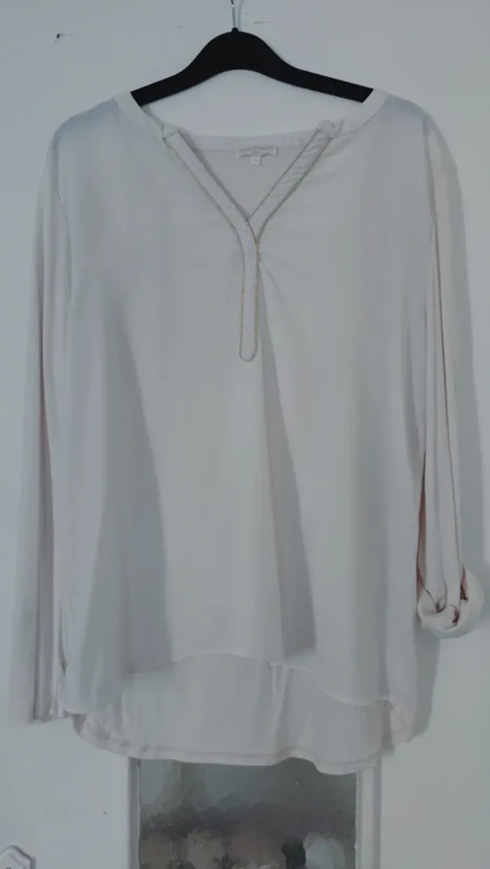 Blouse bi matière