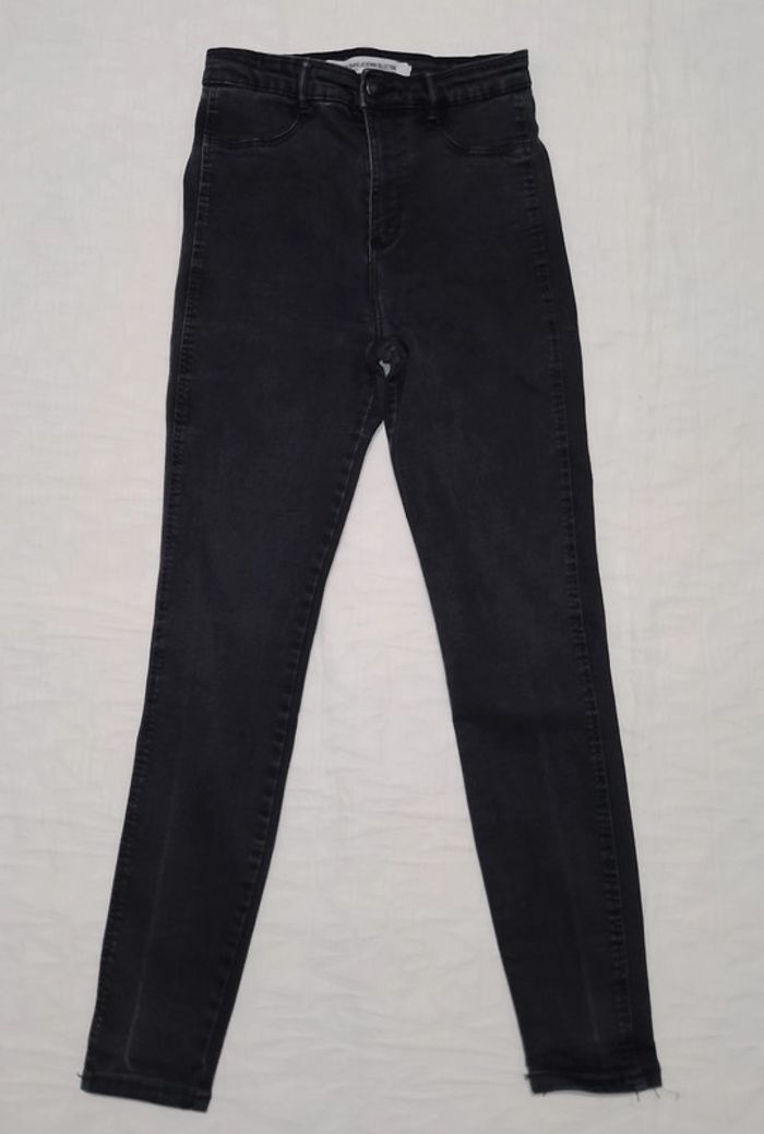 Zara pantalon jean noir délavé skinny