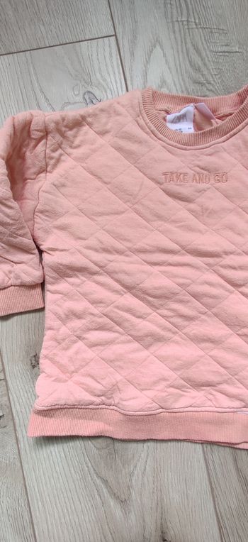 Sweat orange fluo style matelassé Zara 12/18 mois