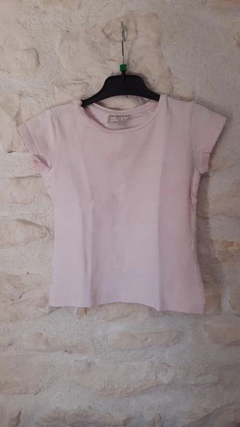 Tee-shirt DPam manches courtes rose pâle 8 ans