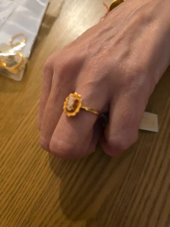 Bague plaque or taille 56