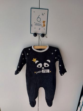 Pyjama velours garçon Tissaia 6 mois