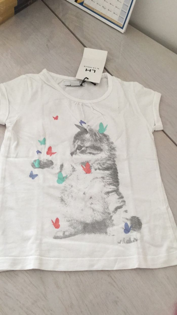 Ensemble tee shirt et legging chat 6 ans La Halle neuf - photo numéro 2