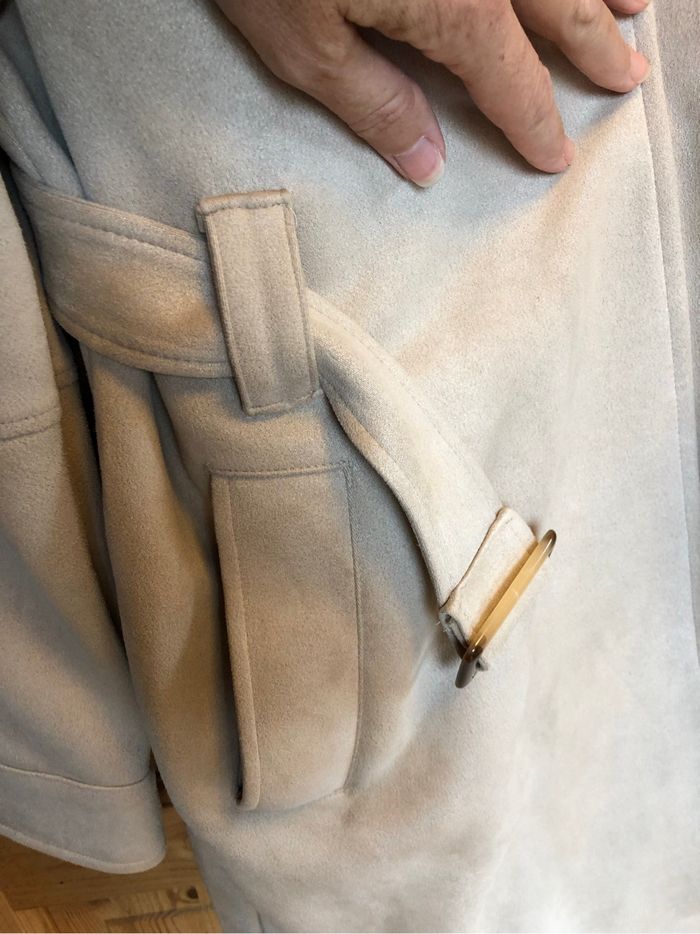 Manteau long velours beige - photo numéro 7