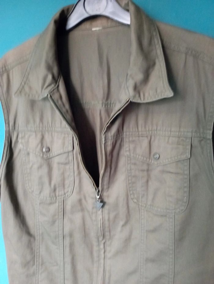 Veste en coton kaki style militaire - photo numéro 2
