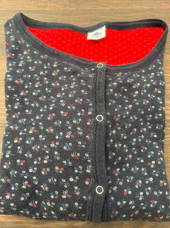 Petit bateau. Gilet à fleurs léger. 12ans.