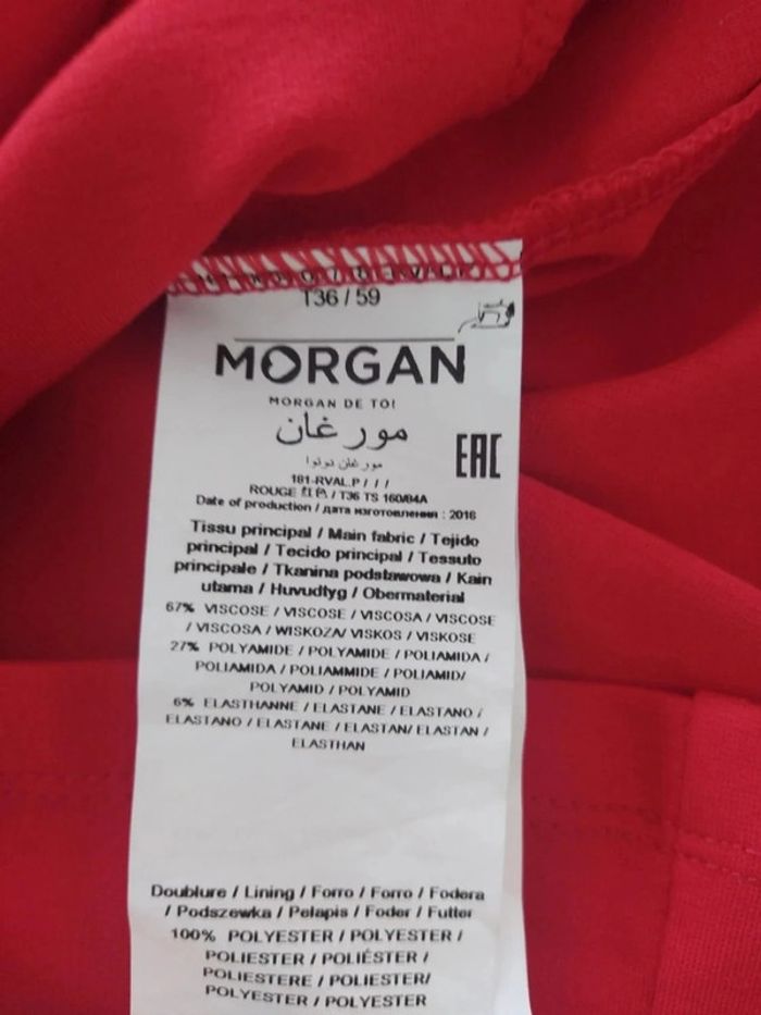 Robe habillé Morgan rouge taille 36 - photo numéro 4