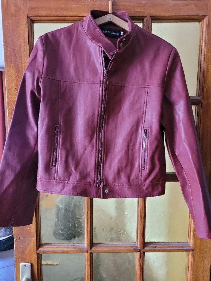 Blouson imitation cuir taille 3 (M) chic et jeune