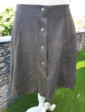 Jupe trapèze évasée marron Shakira