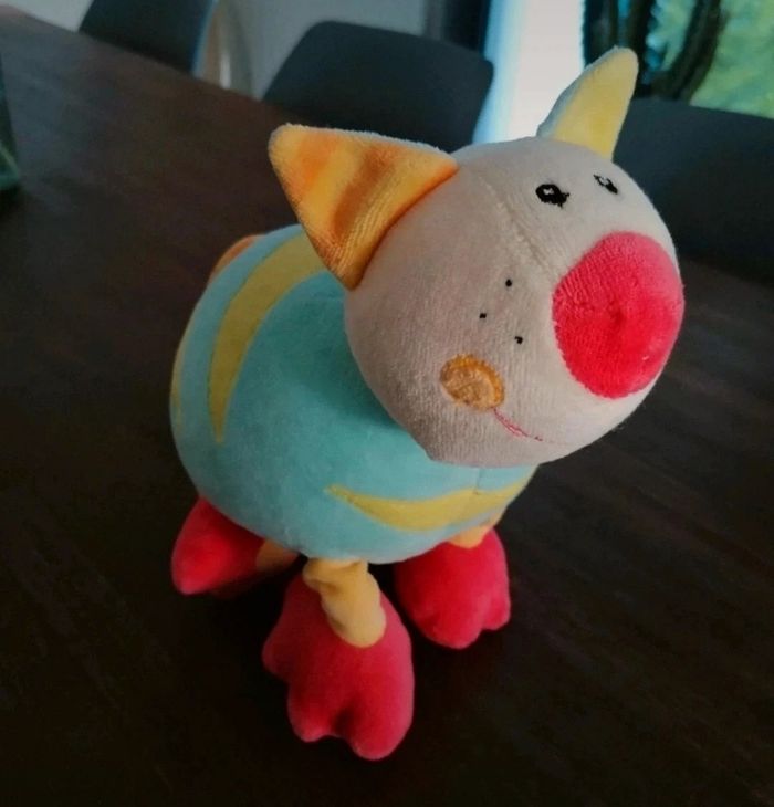 Chat coloré grelot Babysun 30 cm environ - photo numéro 5