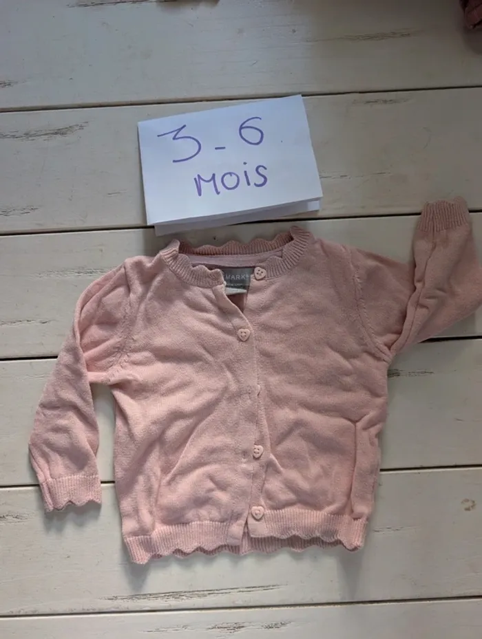 Gilet bébé fille 3/6 mois