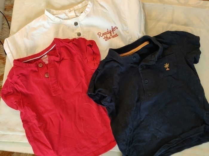 Lots de 13 t-shirts, polos et débardeur - taille 18 mois - photo numéro 4