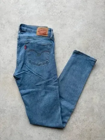 Jeans Levi's 711 W27 FR36 L30 coupe skinny bleu Femme Women pan565b