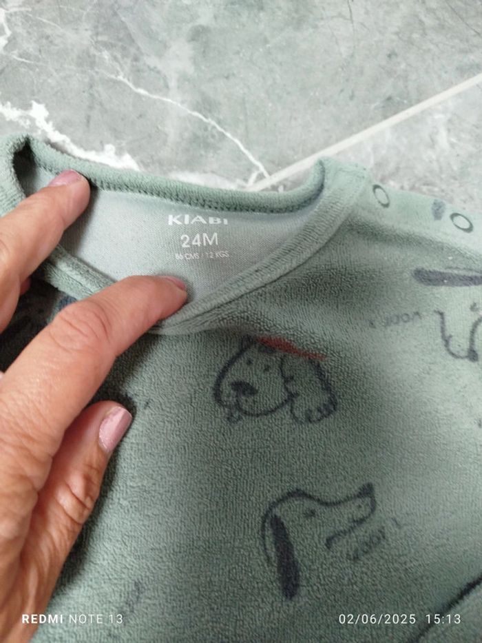 Lot pyjama 2 ans 24 mois garçon mixte hiver chaud velours - photo numéro 2