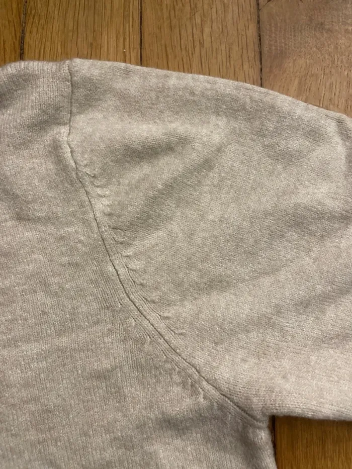 Pull oversize beige col - photo numéro 5