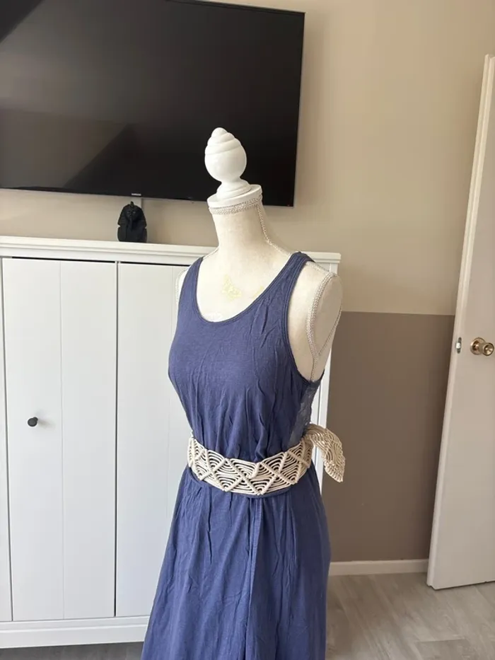 Robe longue bleu dos nu benetton été - photo numéro 2