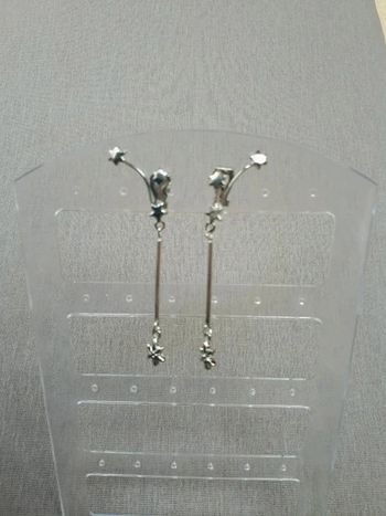 Boucles d'oreilles clips argenté étoiles